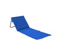 Esterilla plegable de playa acolchada con respaldo azul 153x51x42cm 7house