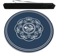 Esterilla Redonda para Mahjong, Tapete de Mesa de Mahjong y multijuegos con Bolsa de Almacenamiento, Redondo, Multicolor, Varios tamaños(Blue,55.12x55.12 in)