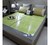 Esterilla refrescante de ratán, esterilla de bambú plegable de doble cara for cama, cubrecolchón de bambú for verano, bambú carbonizado transpirable.(150 * 195cm)