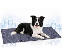 Esterilla refrescante para Perros - Esterilla refrescante para Gatos - L 90x50x0.6cm Plegable Impermeable Gel autorefrigerante - Flamingo Esterilla refrigerante Drop