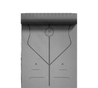 Esterilla Yoga Estera de yoga TPE antideslizante deportes ejercicio posición línea hogar fitness gimnasia pilates esteras(Grey with pattern,183x80x0.8cm)