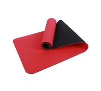Esterilla Yoga Esterilla de yoga antideslizante, plegable, doble cara, for pilates y gimnasia(Red)