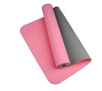 Esterilla Yoga Esterilla de yoga TPE gruesa, bicolor y antideslizante, ideal for ejercicios fitness en casa(Pink Grey)
