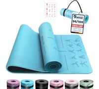 Esterilla Yoga,Esterilla Fitness Antideslizante,TPE Colchoneta Gimnasia, para Pilates,Deporte,Gimnasia,Estiramientos, Esterilla Deporte con bandolera 183x61cm