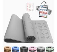 Esterilla Yoga,Esterilla Fitness Antideslizante,TPE Colchoneta Gimnasia, para Pilates,Deporte,Gimnasia,Estiramientos, Esterilla Deporte con bandolera 183x61cm