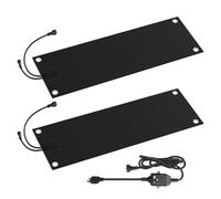 Esterillas calefactadas para exteriores para derretir la nieve y el hielo velocidad de 3 pulgadas/hora goma antideslizante para quitar la nieve en invierno de escaleras,2pcs,101.6 × 38.1 cm