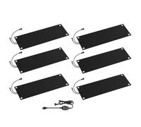 Esterillas calefactadas para exteriores para derretir la nieve y el hielo velocidad de 3 pulgadas/hora goma antideslizante para quitar la nieve en invierno de escaleras,6pcs,50.8 × 38.1 cm