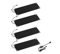 Esterillas calefactoras para derretir la nieve esterillas calefactoras antideslizantes con cable de alimentación nieve y hielo para exteriores en invierno,4pcs,609.6 × 33 cm