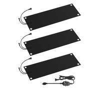 Esterillas calefactoras para derretir la nieve esterillas calefactoras antideslizantes con cable de alimentación nieve y hielo para exteriores en invierno,3pcs,38.1 × 25.4 cm