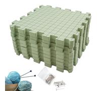 Esterillas tensoras para tejer - Esteras de bloqueo | Tablas de bloqueo con rejilla | Tabla de bloqueo ligera con agujas en T para proyectos de manualidades, tejer y ganchillo esterillas para tensar