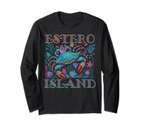 ESTERO ISLAND FLORIDA BLUE CRAB VERANO PLAYA REGALOS DE VACACIONES Manga Larga