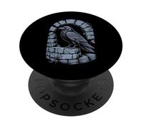 Estética Alternativa del Cuervo del corazón de Espina gótica Oscura PopSockets PopGrip Adhesivo