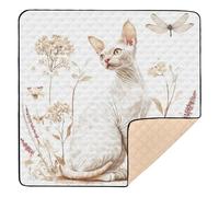 Estética Cornish Rex Cats - Alfombra de juego acolchada suave para el suelo, no tóxica, para actividades de gimnasio y bebés, 50 x 50 pulgadas