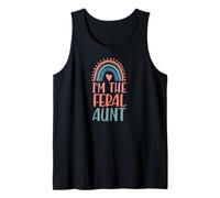 Estética de corazón arcoíris Boho I'm The Feral Aunt Camiseta sin Mangas