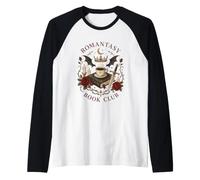 Estética de Corona Lunar con Rosas góticas de Dark Romance Reader Camiseta Manga Raglan