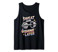 Estética de entrenamiento de gimnasio Sweat Now Shine Later Rainbow Camiseta sin Mangas