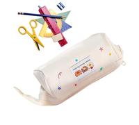 Estética De Estuche De Lápiz Lindo - 8.27x2.76x3.94 Pulgadas Bear Pen Bolso Para Escribir Una Organización De Suministros, Titular Lindo Con Función De Almacenamiento De Lápiz, Bolsa De Papelería Para