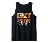 Estética de otoño acogedora con gráfico de Cuadros y Lazo Camiseta sin Mangas