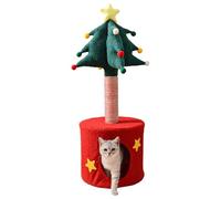 Estética del árbol de temporada: el diseño de árbol de pino navideño enriquece su diseño interior festivo y crea un tiempo de juego inolvidable para los dueños de gatos durante las vacaciones