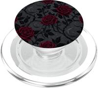 Estética Floral gótica de Midnight Rose Garden PopSockets PopGrip para MagSafe