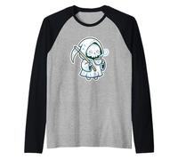 Estética gótica Pastel de Kawaii Grim Reaper Camiseta Manga Raglan