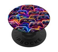 Estética Gráfico Gaming Video Juegos Coloridos Jugador Adolescentes PopSockets PopGrip Adhesivo