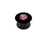 Estética Japonesa Símbolo del Dragón Kanji Japón Rojo PopSockets PopGrip Adhesivo