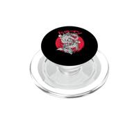 Estética Japonesa Símbolo del Dragón Kanji Japón Rojo PopSockets PopGrip para MagSafe