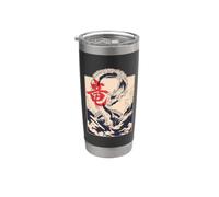 Estética japonesa Símbolo del Dragón Kanji Japón Vaso térmico de acero inoxidable de doble pared