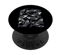 Estética Orca Ballenas Arte Océano Vida Marina Mar PopSockets PopGrip Adhesivo