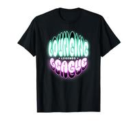 Estética Psicodélica Lounging League Colorida Camiseta