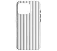 Estética Retro Rayas Gris y Blanco Minimal Carcasa para iPhone 16 Pro
