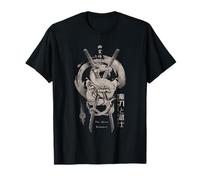 Estética samurái dragón japonés en Arte Tatuaje Retro Estilo Camiseta