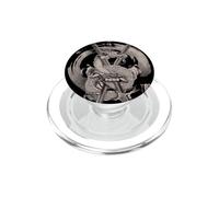 Estética samurái dragón japonés en Arte Tatuaje Retro Estilo PopSockets PopGrip para MagSafe