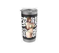 Estética Sumisa Anime Lascivo Waifu Manga Otaku Vaso térmico de acero inoxidable de doble pared