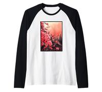 Estética Vaporwave Japonés Cherry Blossom Pastel Goth Camiseta Manga Raglan