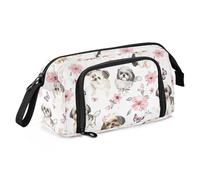 Estético Shih Tzu Dogs - Estuche para lápices escolar de gran capacidad con asa, para adultos, para adultos, artículos imprescindibles en la escuela