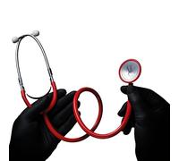 Estetoscopio de cabeza plana Hermana en rojo