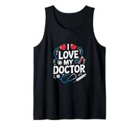 Estetoscopio de corazón I Love My Doctor Camiseta sin Mangas