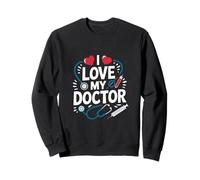 Estetoscopio de corazón I Love My Doctor Sudadera