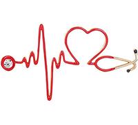 Estetoscopio de electrocardiograma broche de personalidad Pin de aleación de enfermera médico estudiante sombrero Broches de Solapa Conveniente Handled