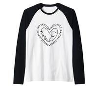Estetoscopio de Enfermera con diseño dedicado al corazón Camiseta Manga Raglan