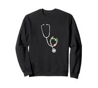 Estetoscopio de enfermera con flores Sudadera