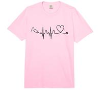 Estetoscopio de Enfermera Doctor Latido cardíaco para Mujeres Comfort Colors Adult Heavyweight T-Shirt