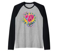 Estetoscopio Rosa Enfermera Medicina Concientización Cáncer de Mama Mujeres Camiseta Manga Raglan