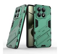 ESTH ESHUYI Funda para Xiaomi 14T 5G Compatible con Soporte Magnético para Coche [Grado Militar Anti-caída Protección] Carcasa Parachoque PC + TPU con Soporte Invisible, Verde