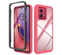 ESTH® Funda para Motorola Moto G84 5G [Protección Completa Anti-caída de 360°] Carcasa Transparente de Grado Militar con Protector de Pantalla Incorporada, Rosa