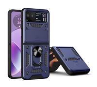 ESTH® Funda para Motorola RAZR 40 con Protección de Cámara Cubierta y Soporte de Anillo [Compatible con Soporte Magnético para Coche] Carcasa Grado Militar Anti-caída, Azul