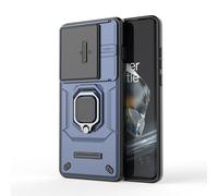 ESTH® Funda para OnePlus 12 5G con Protección de Cámara Cubierta y Soporte de Anillo [Compatible con Soporte Magnético para Coche] Carcasa Grado Militar Anti-caída, Azul