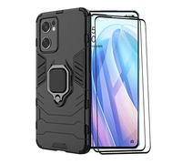 ESTH® Funda para OnePlus Nord CE 2 5G con 2 Piezas Protector de Pantalla, Giratorio Soporte de 360°, Compatible con Soporte Magnético para Coche, Carcasa Negro